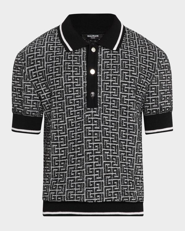 AMIRI BOWLING CROCHET POLO SHIRT