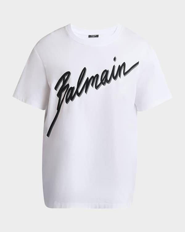 Balmain Men's Vintage Gel Logo T-Shirt | Neiman Marcus