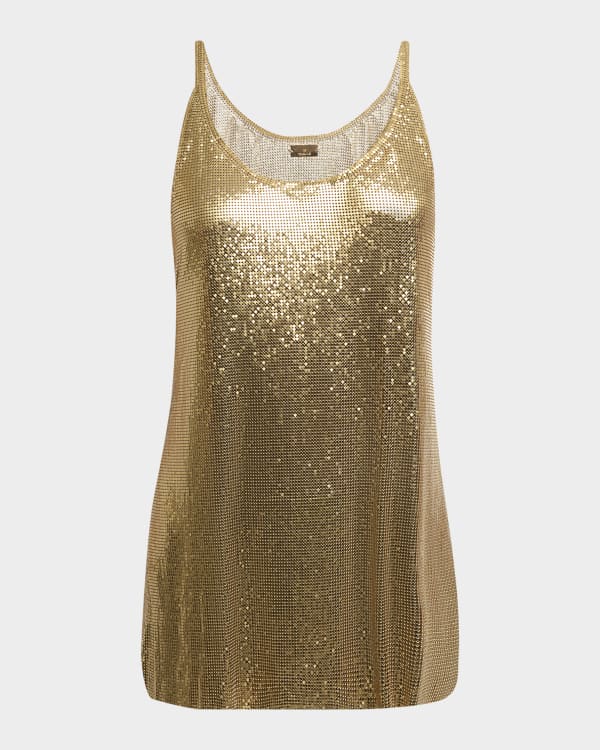 Gajess Glitter Camisole GOLD ガジェス Gold Camisole For Women Glitter Strappy Tank Tops Ladies