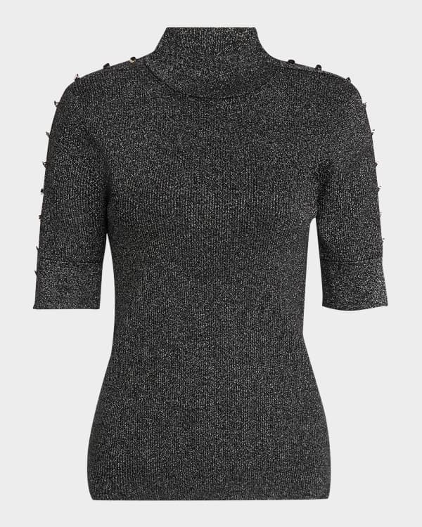 Max Mara Studio Arda Lace-Inset Turtleneck Virgin Wool