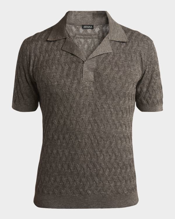 ZEGNA Men's Cotton Knit Polo Sweater | Neiman Marcus