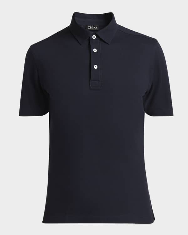 Tシャツ・カットソー ZEGNA Black stretch piquet polo shirt (RE7358A5B746 K09) Zegna Black Stretch Piquet Polo Shirt | italist