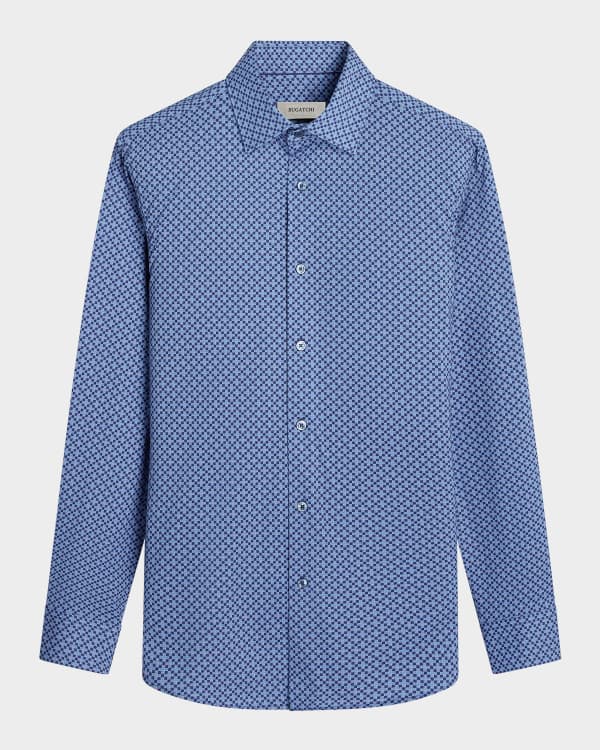 Men's Striped Button-Down Long Sleeve Shirt main image 1