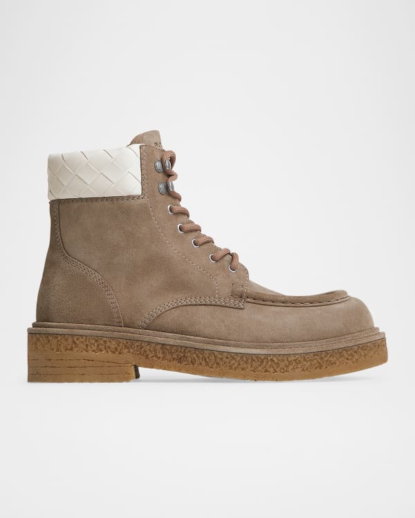 Maison Margiela Men's Artist Leather Lace-Up Boots | Neiman Marcus