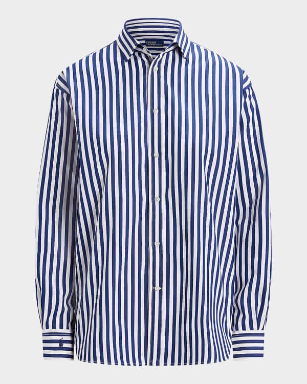 【人気ショップが最安値挑戦！】 Ralph Polo Lauren Shirt Cotton Contrast-Stripe Relaxed-Fit トップス