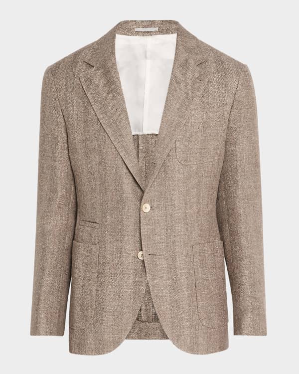 Brunello Cucinelli Men's Glen Check Two-Button Sport Coat
