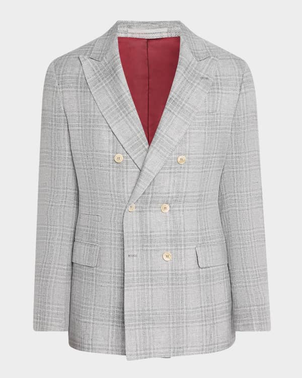 Brunello Cucinelli Men's Glen Check Two-Button Sport Coat
