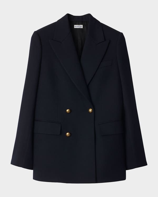Chloe Double-Breasted A-Line Long Coat | Neiman Marcus