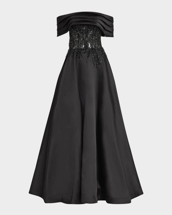 Jovani Off Shoulder Rosette Trumpet Gown Neiman Marcus