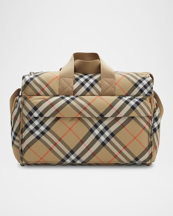 Burberry Check-Print Diaper Bag W/ Changing Mat | Neiman Marcus