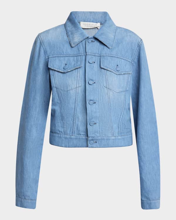 Givenchy Jean Jacket with 4G Chain Detail | Neiman Marcus