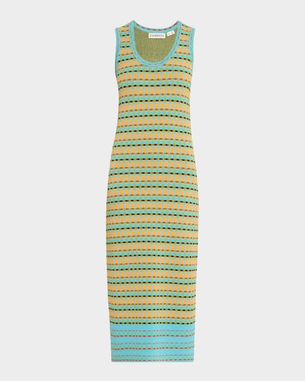 Marni x No Vacancy Inn Striped Crochet Sleeveless Mini Dress