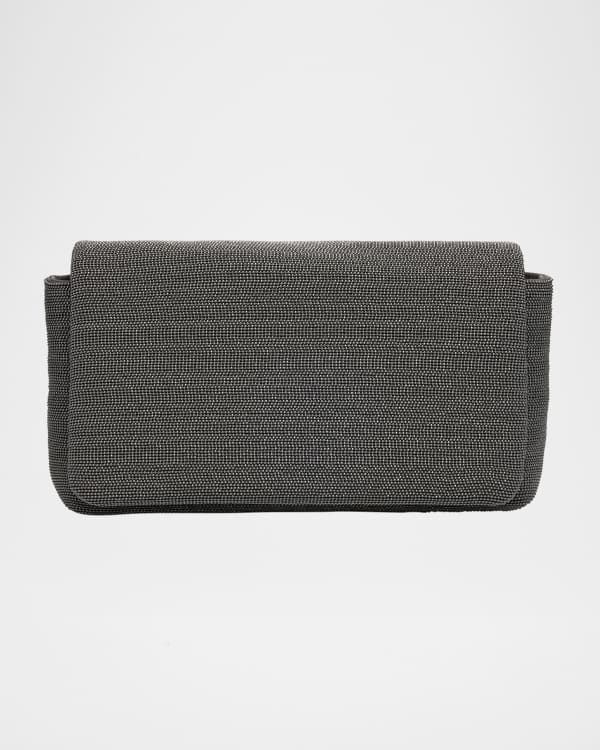 THE ROW Dante XL Clutch Bag in Eel-Embossed Leather | Neiman