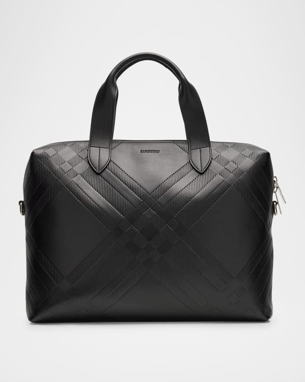 【BURBERRY】Grid Travel Bag 8097349C1183 Grid Duffle Bag in Charcoal - Men, Nylon | Burberry® Official
