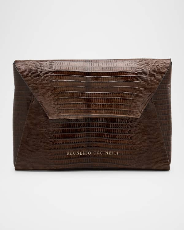 24PF new/Saint Laurent 大型YSLエンベロープポーチ Bag Black Saint Laurent Large YSL Envelope Pouch in Lace Brocade Wool