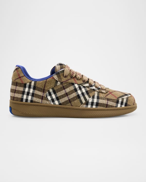 商品画像：Burberry Low Top Sneakers Leather, Suede and Vintage Check 1