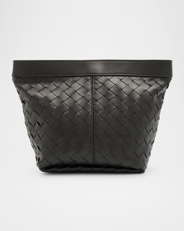 Andiamo Metallic Leather Pouch Bag