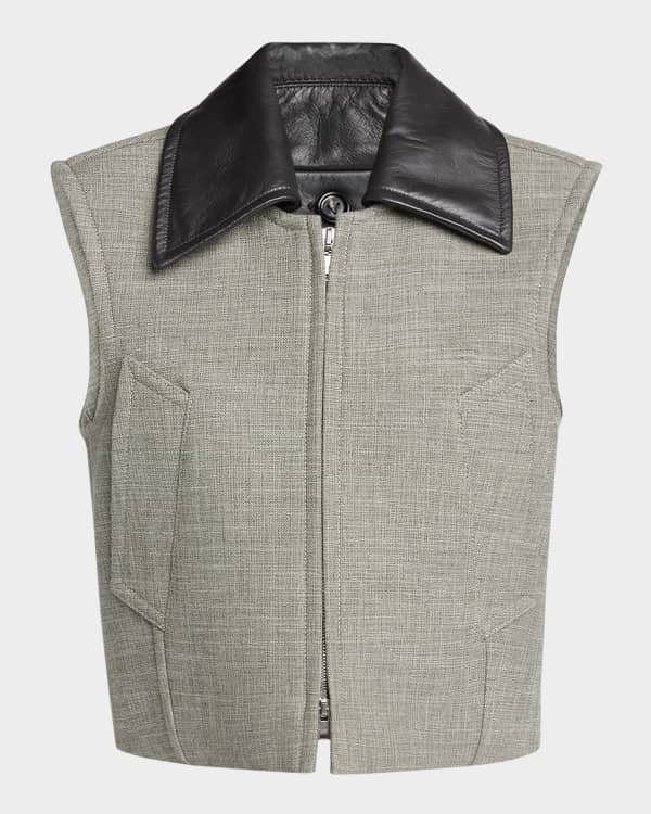 関税込 MONCLER | ERMIONE SHEARLING vest J20931A00065M437820J Moncler Ermione Shearling Puffer Vest | Neiman Marcus