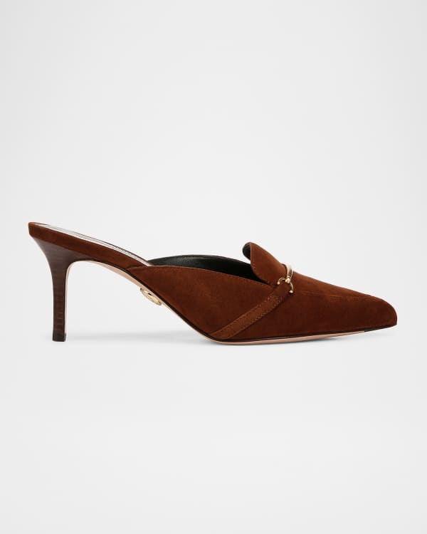Perforated leather mules online