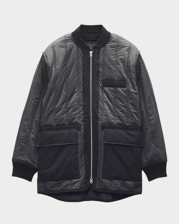 Helmut Lang Men's Foil Denim Shirt Jacket | Neiman Marcus