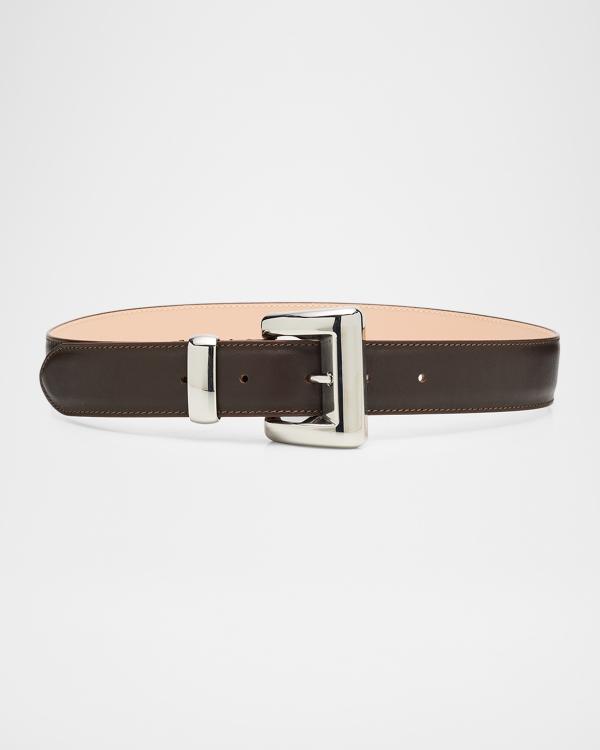 By Far Vic Crocodile Embossed Leather Belt 55295038?w=400 main image 2