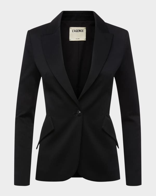 Max Mara LEISURE JOICEシングルブレストブレザー Max Mara Leisure Joice Single-Breasted Jersey Blazer