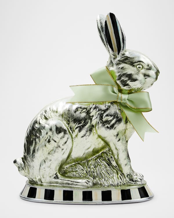 MacKenzie-Childs White Rabbit Ceramic Lidded Dish | Neiman