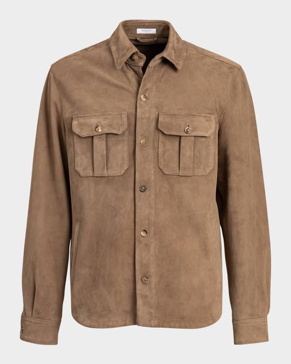 【2plan】Crease Suede Overfit Shirt 100% Suede Overshirt