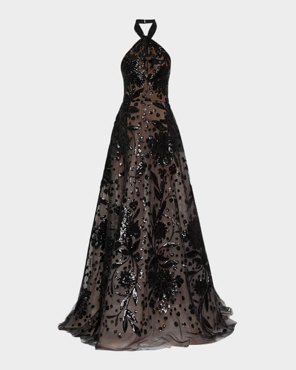 【ELIE SAAB】Silk and Velvet Long Dress Fall/Winter 2024-25 Fashion Collection – ELIE SAAB