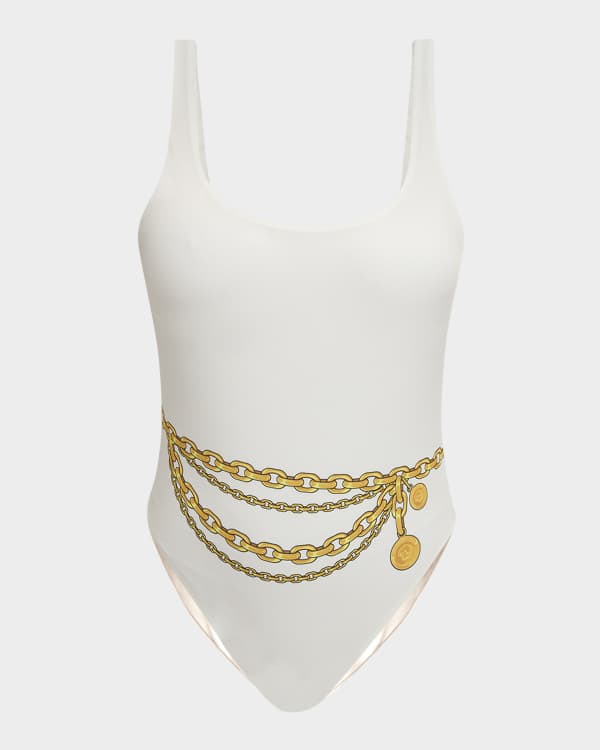 タンキニ Versace Medusa Tie-Fastening One-Piece Versace Medusa Module One-Piece Swimsuit | Neiman Marcus