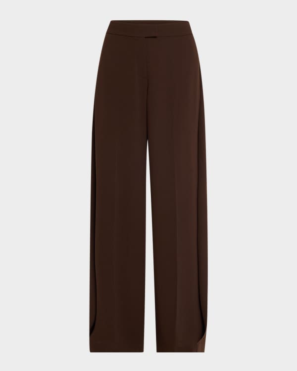 ボトムスその他 JACQUEMUS Brown trousers in silk blend Le Pantalon Meio straight pants in brown - Jacquemus | Mytheresa
