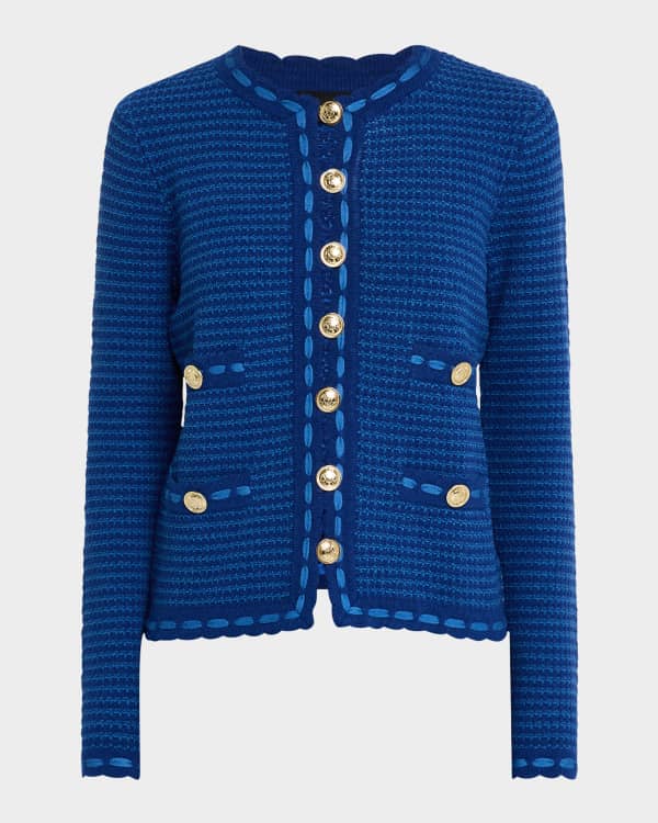 Elie Tahari The Alta Knit Wool-Cashmere Cardigan | Neiman Marcus 