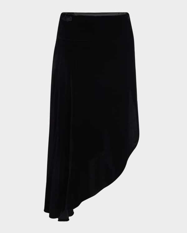 E.Stott Ellen Pleated High-Low Taffeta Midi Skirt | Neiman E.Stott Ellen Pleated High-Low Taffeta Midi Skirt | Neiman