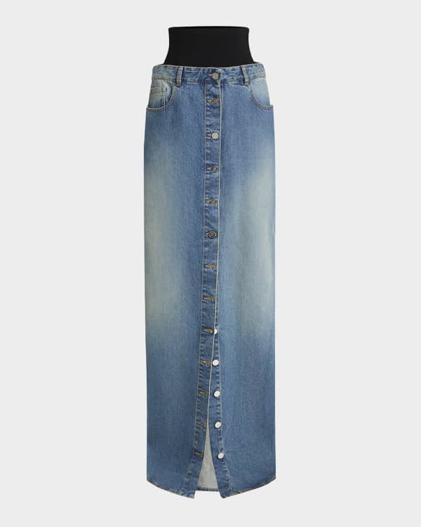 Givenchy Denim Mini Skirt with Chain Details | Neiman Marcus