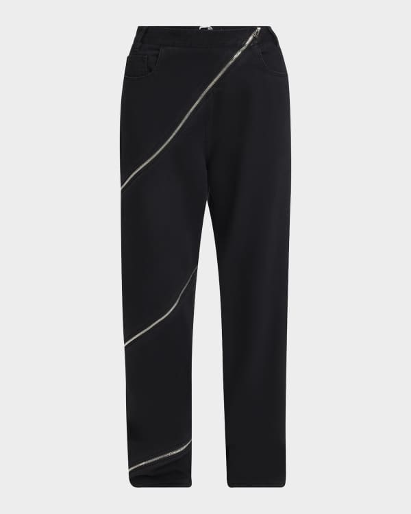 Rosetta Getty Double-Jersey Straight-Leg Trousers | Neiman