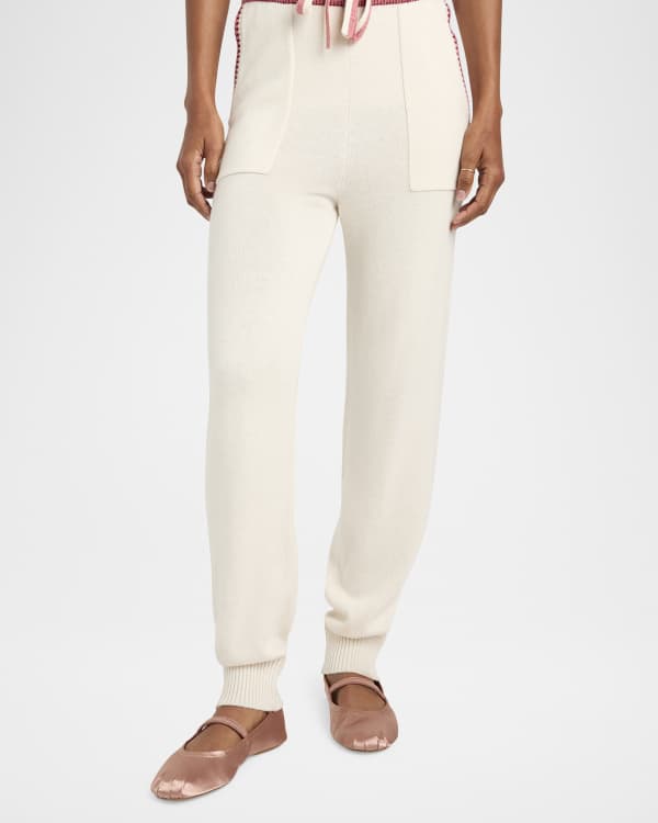 Drawstring joggers in linen hotsell