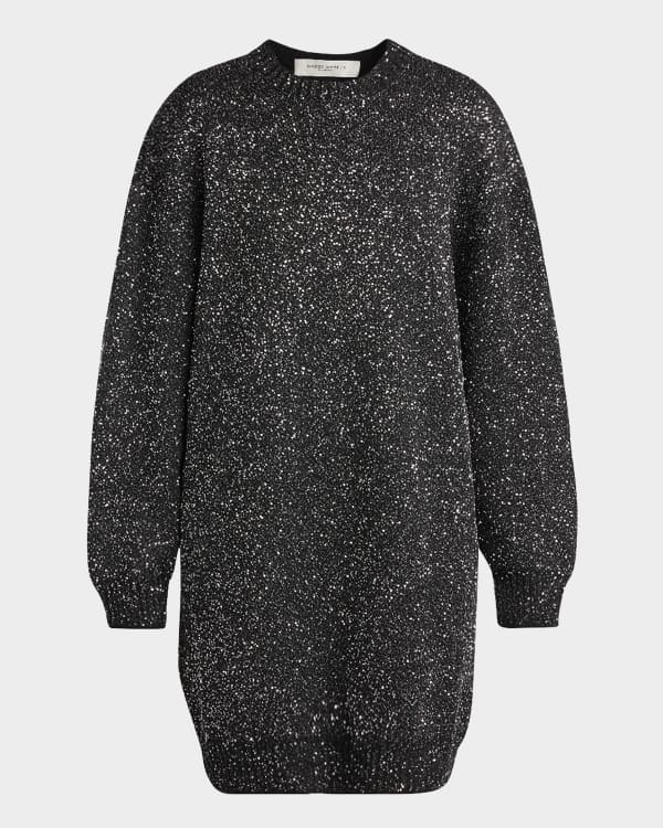 ATM Anthony Thomas Melillo Cashmere Donegal Mock Neck Sweater Dress Neiman Marcus