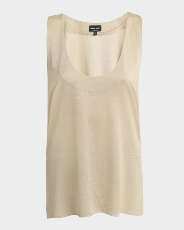 トップス Ralph Lauren top Ralph Lauren Collection Melony Embellished Mesh Tank Top
