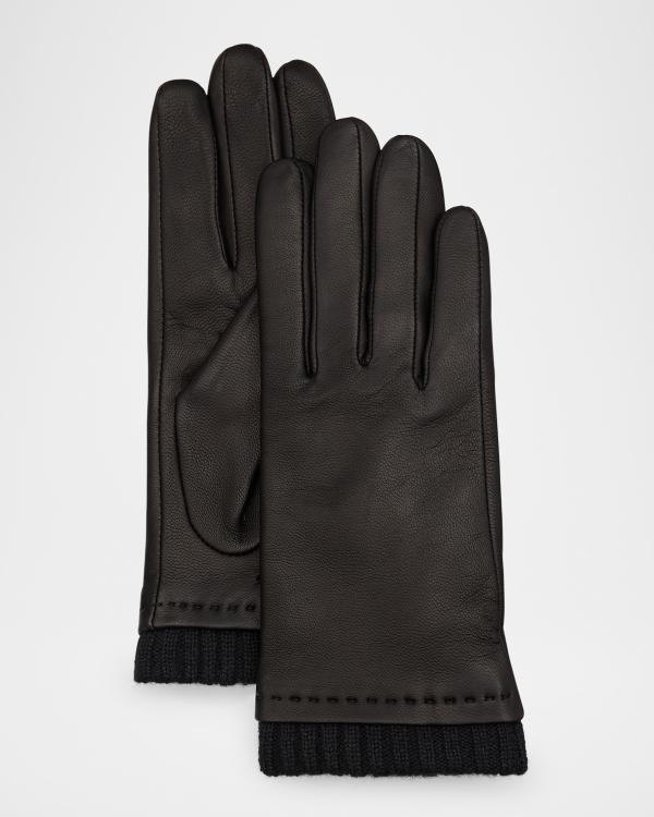 Women's Genuine Nappa Lambskin Leather Gloves – Warm & Touchscreen Compatible #L003NRC1