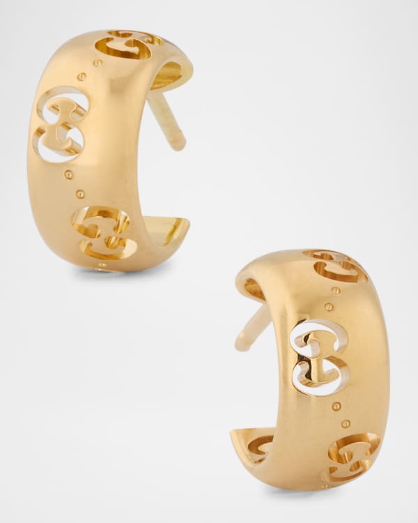 Jil Sander Two-Tone Hoop Earrings | Neiman Marcus