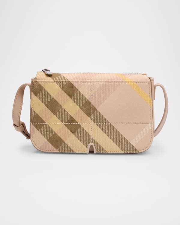 BURBERRY Canvas Calfskin Small TB Bag Orange 1501011