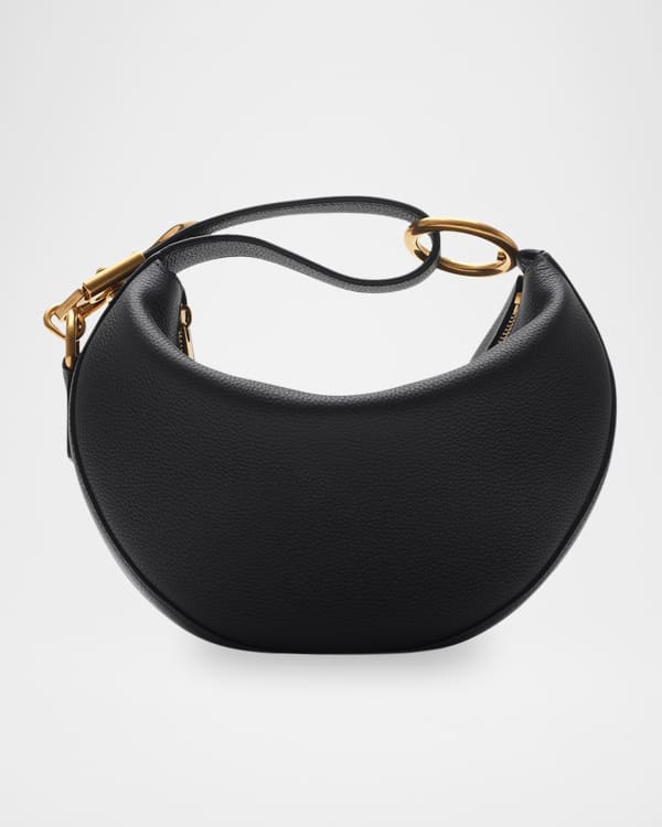 Khaite Remi Zip Suede Long Hobo Bag | Neiman Marcus