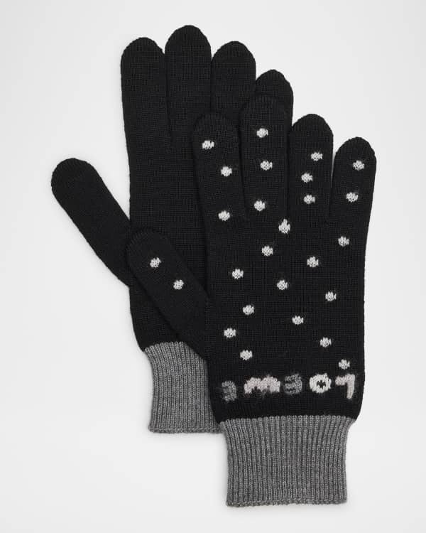 Dolce&Gabbana DG Quilted Napa Swarovski Crystal Gloves