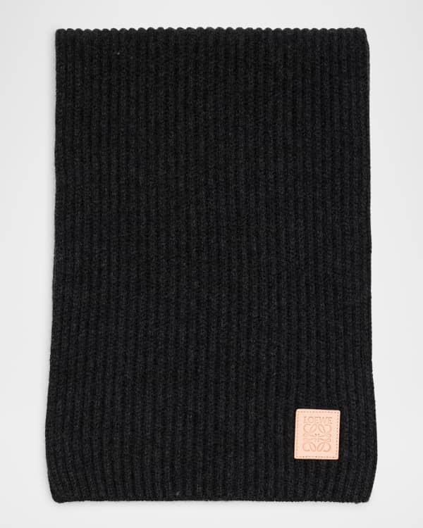 小物 LOEWE Anagram Patch Mohair Maffler Loewe muffler anagram mohair black KH Used