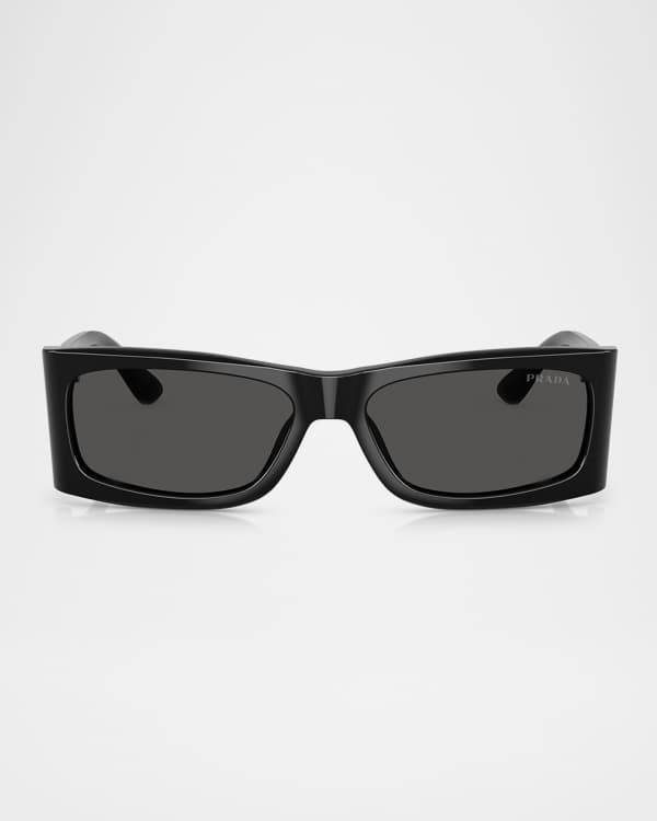 Prada Men's Plastic Rectangle Wrap Sunglasses | Neiman Marcus