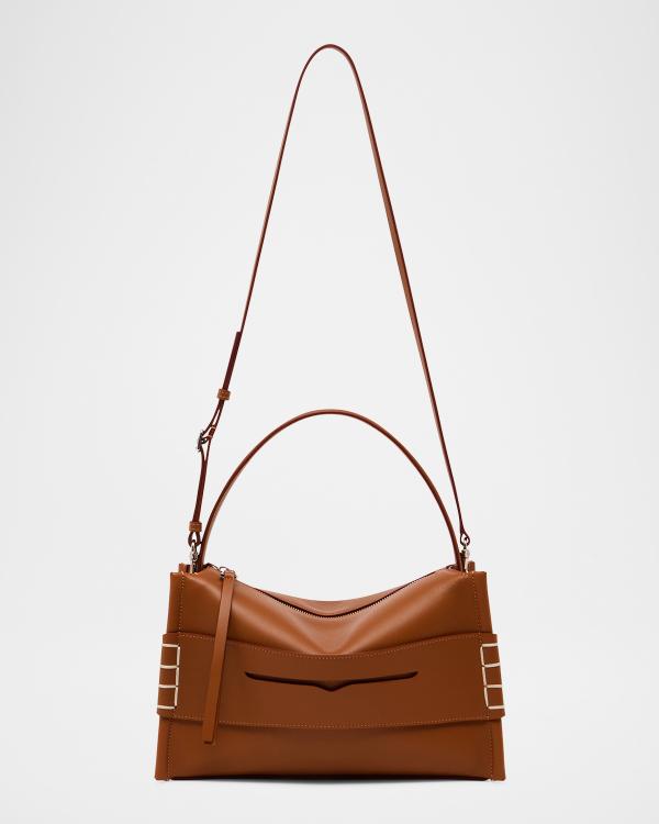 Sac JW Anderson Corner Bag - Cuir, Coloris Kaki/Bleu Marine, Sangle Réglable
