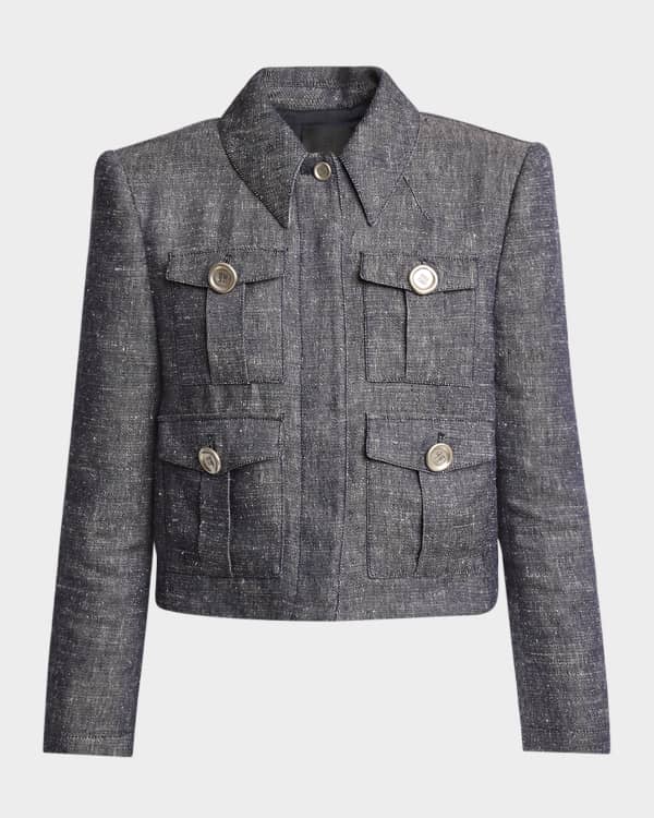 Chloe Scalloped Velvet Crop Jacket | Neiman Marcus Chloe Scalloped Velvet Crop Jacket | Neiman Marcus