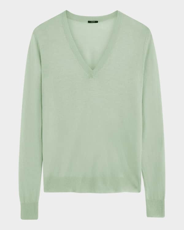 Rag & Bone Austen Ribbed V-Neck Top | Neiman Marcus