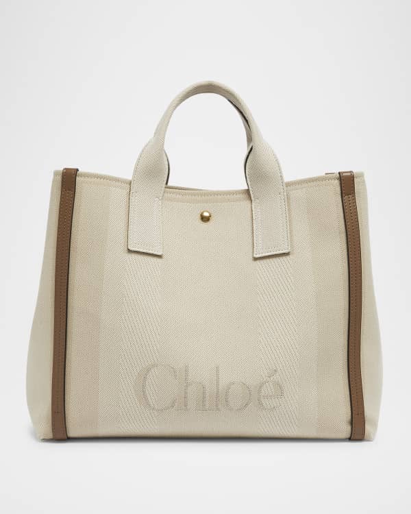 Chloe Woody Small Tote Bag in Recycled Felt with Crossbody Strap Neiman Marcus