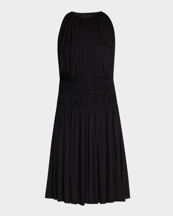 Valentino Garavani Pleated Mini Dress With Cape Detail